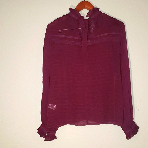 Emile-D Top Basket weave top dark plum - Picture 6 of 11